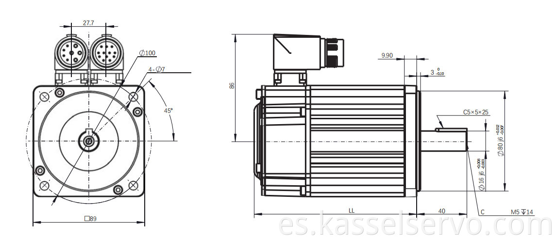 Z8A 400V 5.0KW 130mm